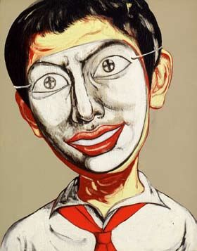 曾梵志《面具系列：第三十一号》香港佳士得2014年春拍拍品 成交价：215.4万元人民币