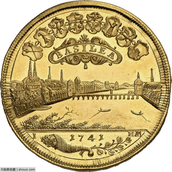 1741年巴塞尔城市风光金币