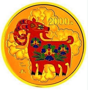 155.52克(5盎司)圆形精制金质彩色纪念币背面图案