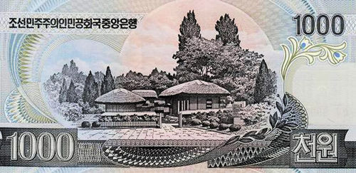 第四套纸币2006版1000圆（背）