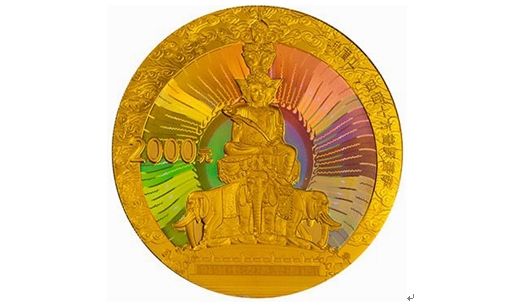 155.52克（5盎司）圆形精制金质纪念币背面图案