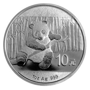 ■2014年1盎司熊猫银币真币背面