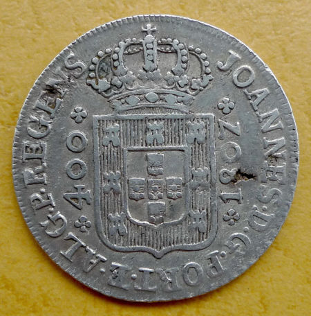 葡萄牙1807年400雷斯银币(正)