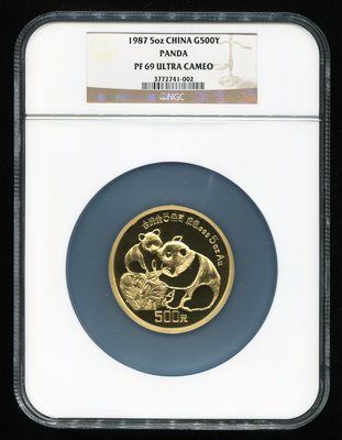 1987年熊猫5盎司金币一枚 