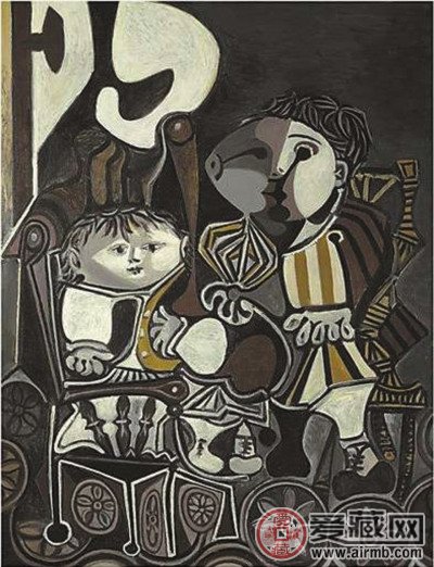 毕加索老年代表作《两个小孩》