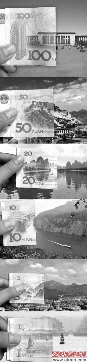 人民币上的风景