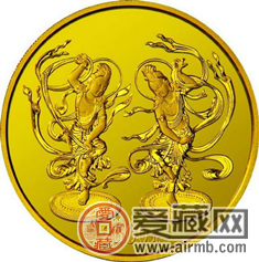 陇上丝路花雨，壁画艺术的再现——中国石窟艺术系列(敦煌)金银纪念币