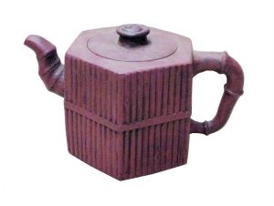 民国胡耀庭款 　　六方捆竹壶