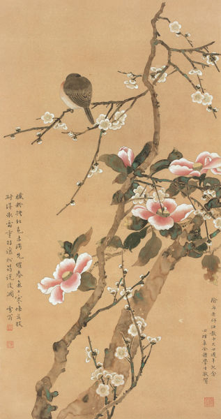 陈之佛(1896-1962) 山茶梅花