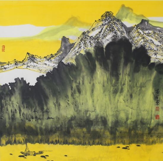 尚春 《秋染》68cm×68cm