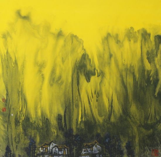 尚春 《身居黄金屋》68cm×68cm