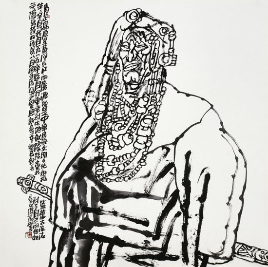 杨晓阳 青藏高原写生 68cm×68cm 2013年