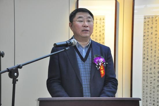 中国书法家协会理事、西冷印社理事、黑龙江文联副主席张戈在开幕式上致辞