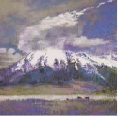■　雪山（油画）齐铁偕　作
