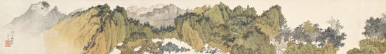 溥心畬(1896-1963) 溪山晚翠图卷