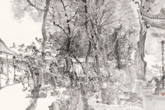 周京新 90×60 苏州写生之二十八 2014