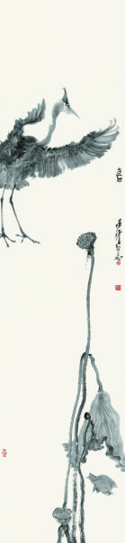 周京新 羽花蝶之十 240cmx52cm 2014