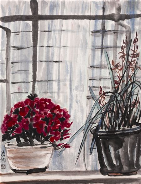 朱培钧作品《窗前》（1995年作）。