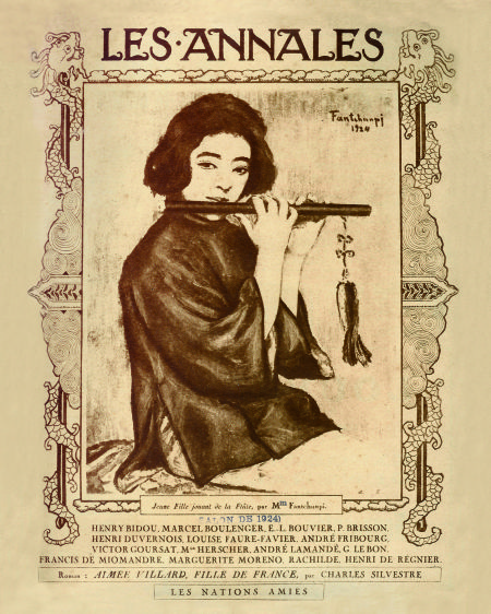 2.吹笛女封面  　1924年方君璧作品参选法国春季沙龙，其中作品《吹笛女》由巴黎美术杂志刊为封面，《吹笛女》原作于今年亮相匡时春季拍卖会。