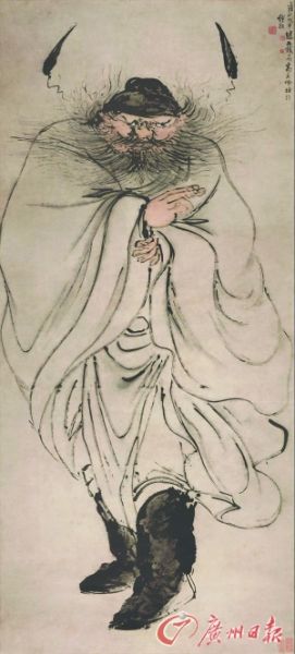 《怒容钟馗图》