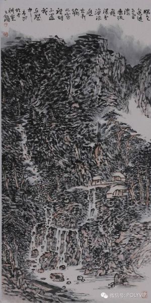王镛 《瞑色遥连雨气濛》 137cm×69cm 2011年作