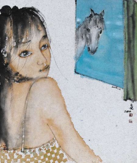 探 65×55cm 2014 纸本·水墨