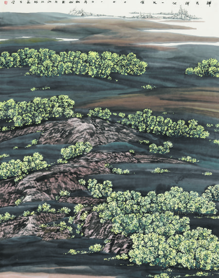 禅天禅地一片金 185×145cm