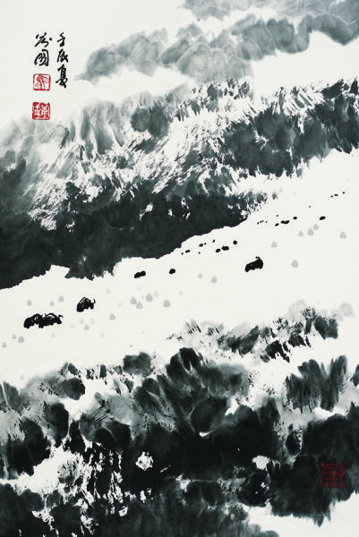 壮哉昆仑 190x544cm 马万国