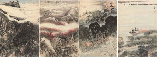 陆俨少(1909-1993) 四时山水