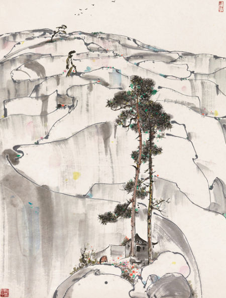 吴冠中(1919-2010) 北武当山