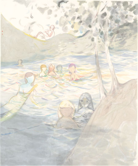 党震作品 新水世界 240x200cm 纸本设色 2014