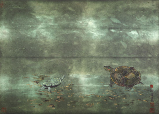 和谐—幸福 48cmX76cm 1989年 吴龙春