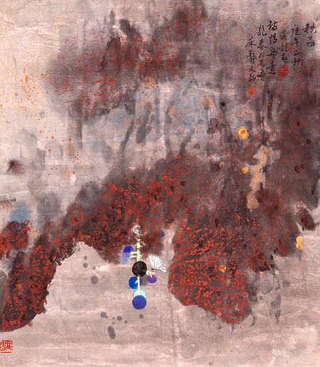 秋雨（廖静文先生题字）68x68cm 2006年 吴龙春