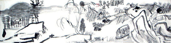 樵归图（中国画） 朱新建 作