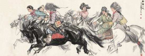 黄胄《幸福一代》成交价：4025万元