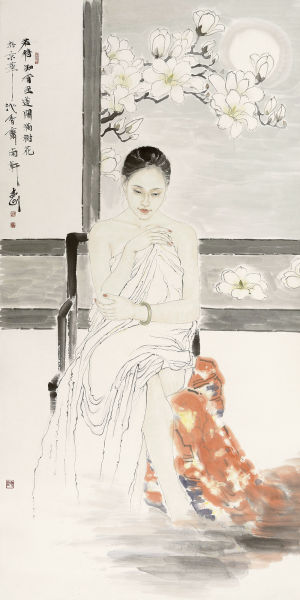 孟刚作品 白玉兰 