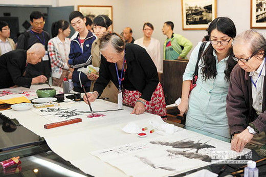 两岸书画家参与汉字节书画展