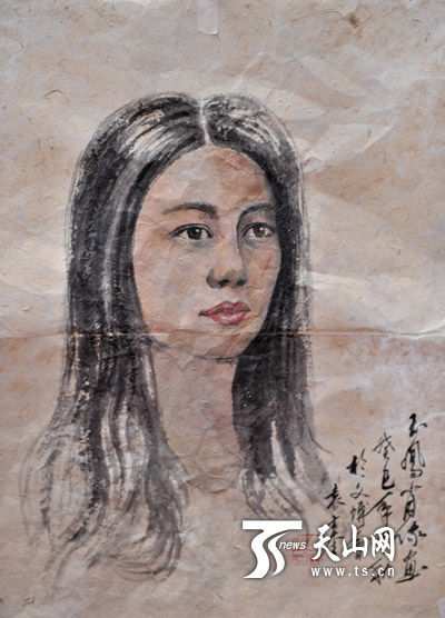 新疆国画院画家袁庶画的人物肖像