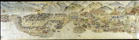 “南宋西湖全景图”（局部）