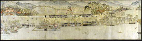 “南宋西湖全景图”（局部）