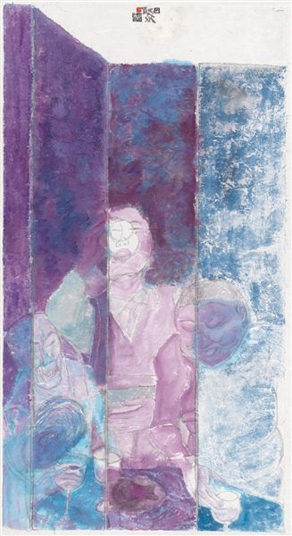 王彦萍作品《屏风系列—聚（九）》。