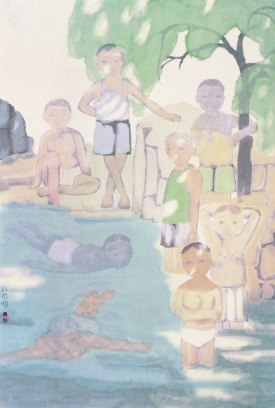 童年（国画）  69×48厘米  2010年  田黎明