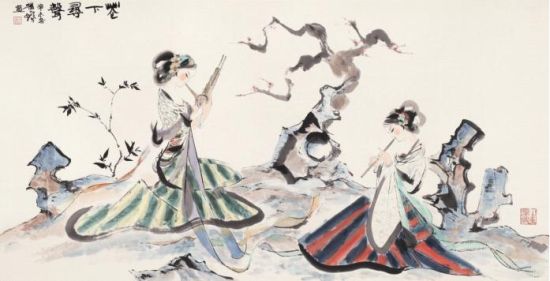 花下寻声 程十发