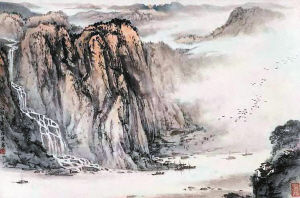 《江陵人家》 宋文治 作