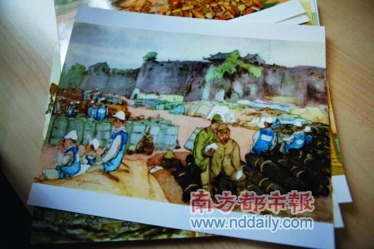 台湾收藏家秦风在日本购买的日本侵华时期的绘图，扫描成照片送给王军。