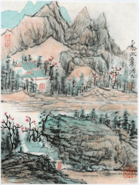 仿石涛笔意图 44X32CM