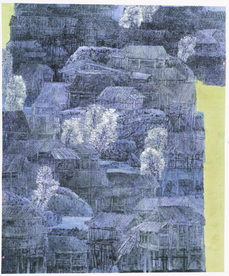 青山寨子 180X145cm 2012年 纸本设色