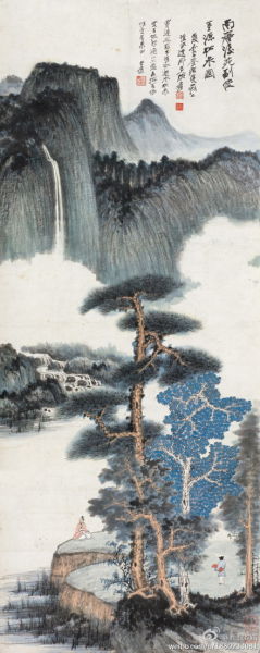 张大千《仿董源松泉图》1069.5万成交