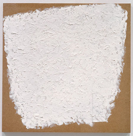 罗伯特·雷曼作品《符号》(纤维板油画，15 1/8 英寸 x 15 1/8 英寸，1998)