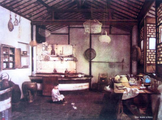 颜文樑《厨房》粉画1920年